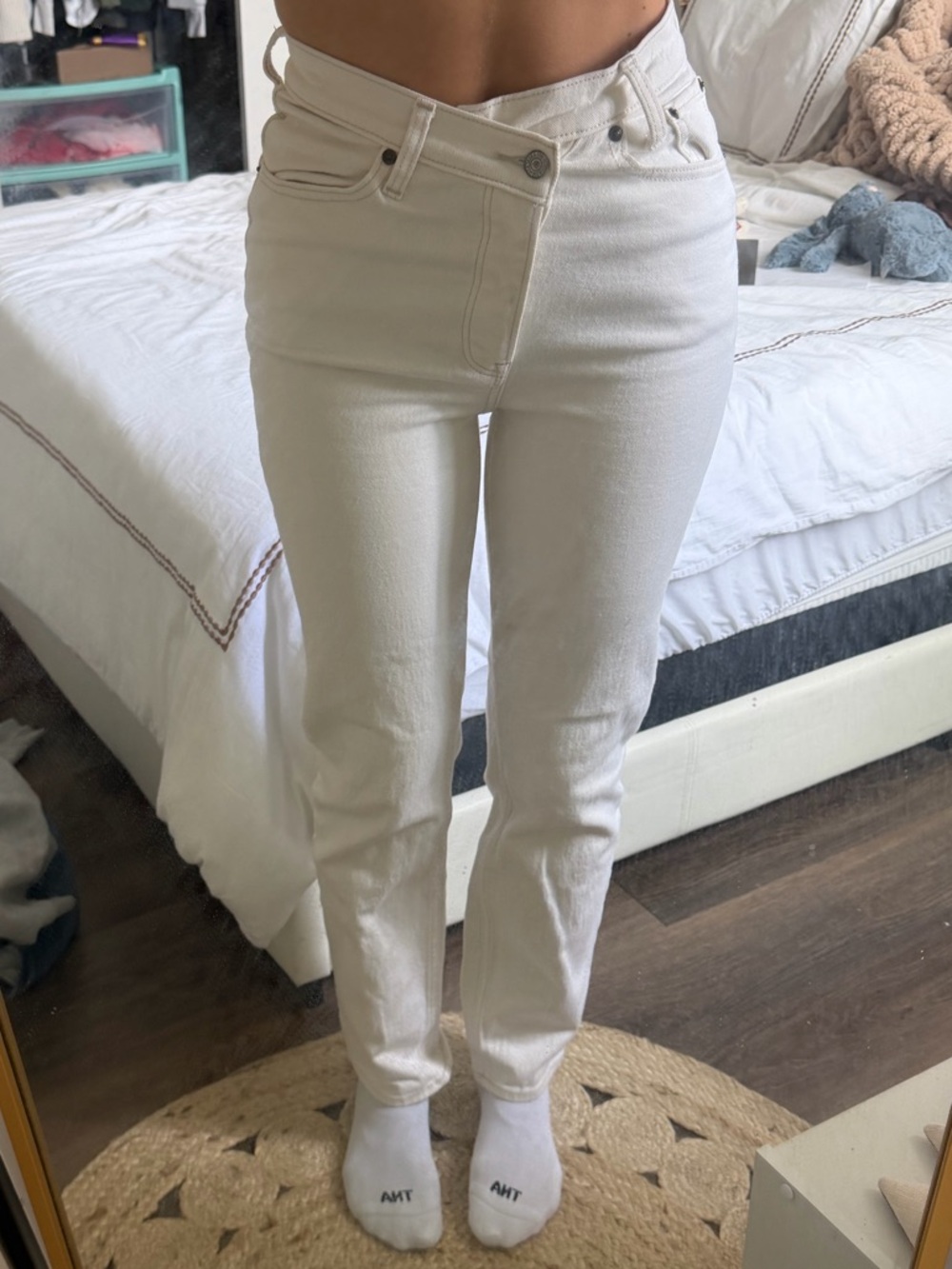 Abercrombie & Fitch Cream High-Rise Pants